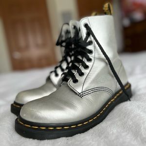 Silver Doc Martens Size 8